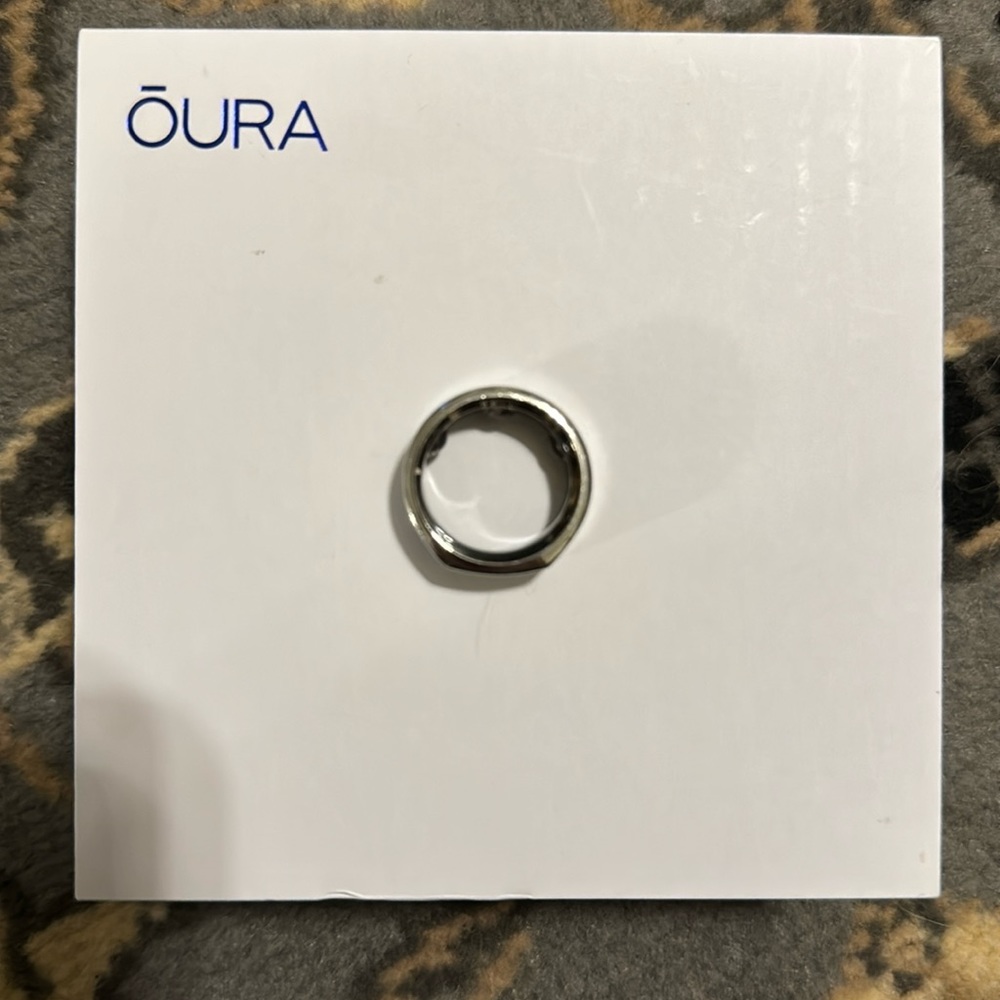Oura ring silver heritage size 7. Read description.
